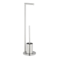 WENKO 25676100 - Set WC FERLA 18x69,5 cm acciaio inossidabile/satinato