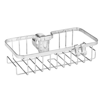 WENKO 25678100 - Cestino FLORESTA 24x14 cm argento