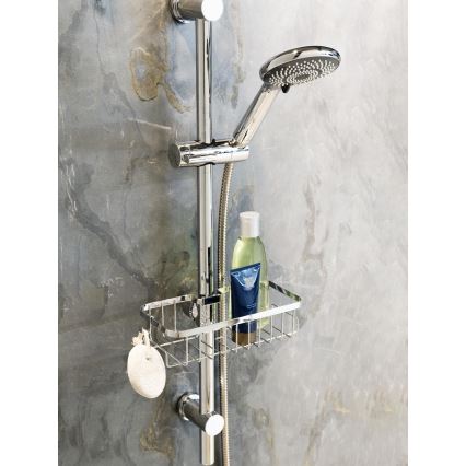 WENKO 25678100 - Cestino FLORESTA 24x14 cm argento