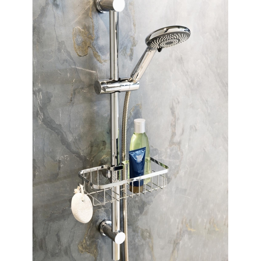 WENKO 25678100 - Cestino FLORESTA 24x14 cm argento