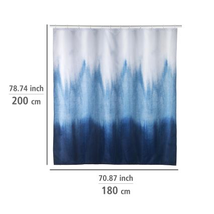 WENKO 25745100 - Tenda per doccia ALARA 180x200 cm multicolore