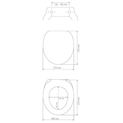 WENKO 25792100 - Sedile WC PRIMA 37x41 cm giallo/argento