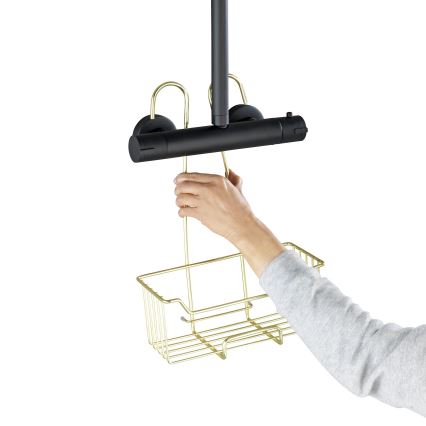 WENKO 25937100 - Cestello doccia MILO 25x36 cm acciaio inox/dorato/trasparente