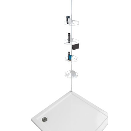 WENKO 26015100 - Mensola angolare DOLCEDO 31x230 cm acciaio inox/bianco