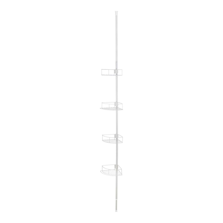 WENKO 26015100 - Mensola angolare DOLCEDO 31x230 cm acciaio inox/bianco