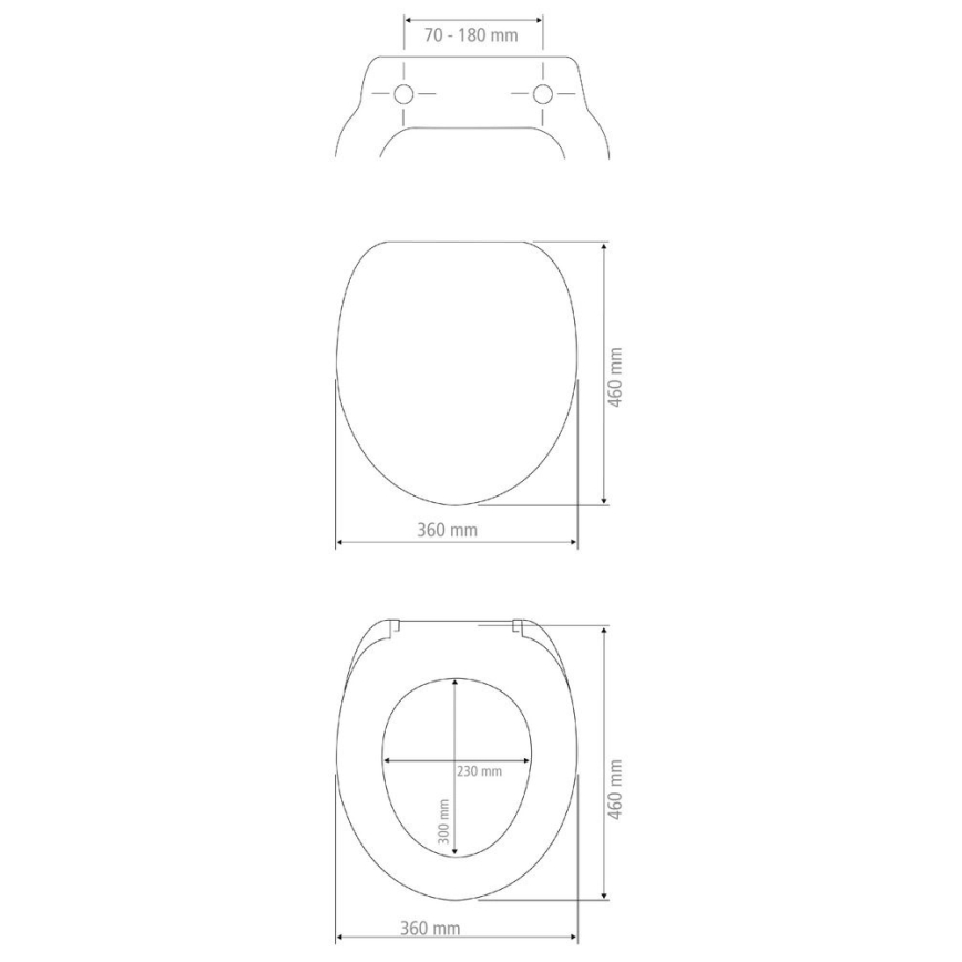 WENKO 26029100 - Sedile WC GALATI 46x36 cm nero