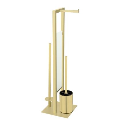 WENKO 26034100 - Set WC RIVALTA 18x70 cm acciaio inox/dorato/bianco/nero