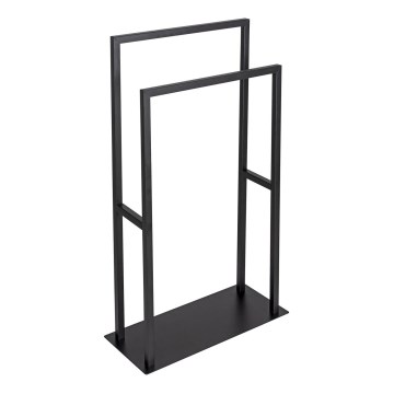 WENKO 26056100 - Portasciugamani a piantana RIVALTA 46x80 cm acciaio inox/nero