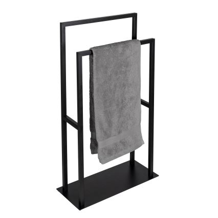 WENKO 26056100 - Portasciugamani a piantana RIVALTA 46x80 cm acciaio inox/nero