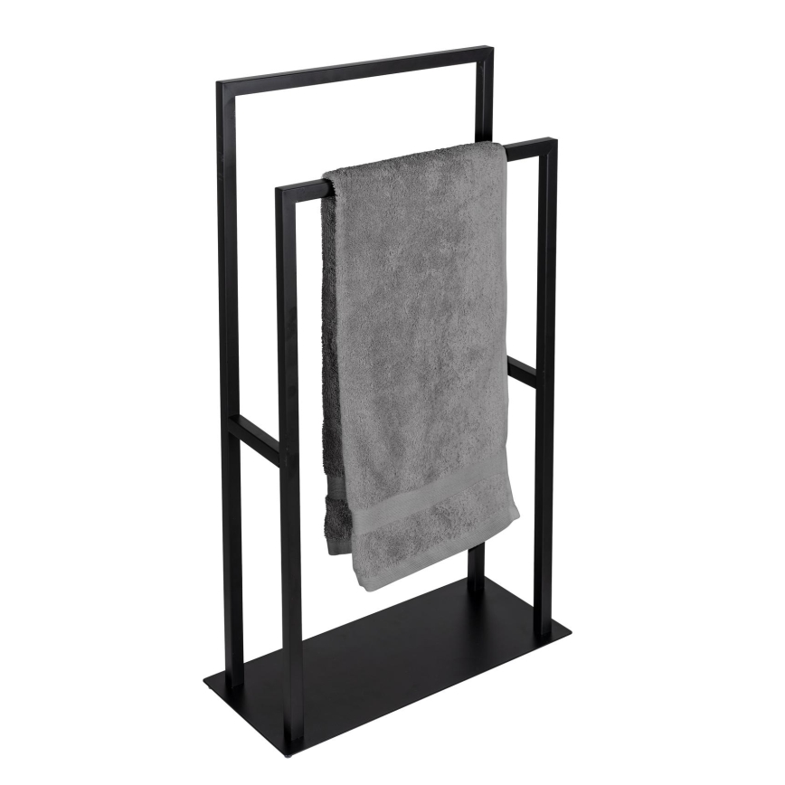 WENKO 26056100 - Portasciugamani a piantana RIVALTA 46x80 cm acciaio inox/nero