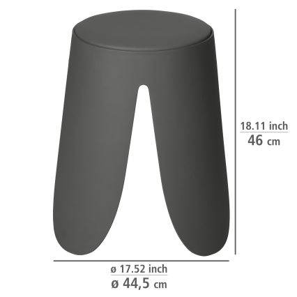 WENKO 26089100 - Sgabello COMISO 44,5x46 cm antracite