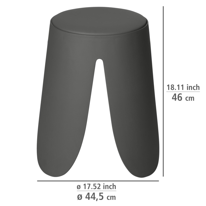 WENKO 26089100 - Sgabello COMISO 44,5x46 cm antracite