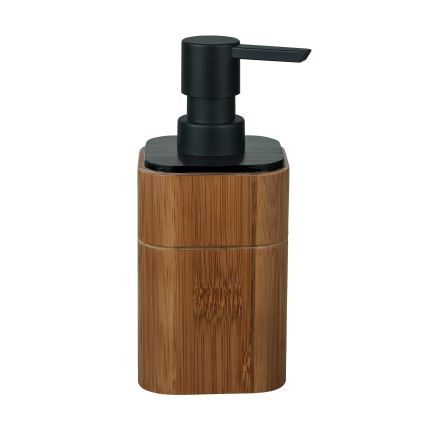 WENKO 26102100 - Dispenser per sapone SERRO 7,5x16,5 cm marrone/nero