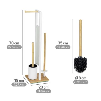 WENKO 26214100 - Set WC RIVALTA 18x70 cm marrone/bianco