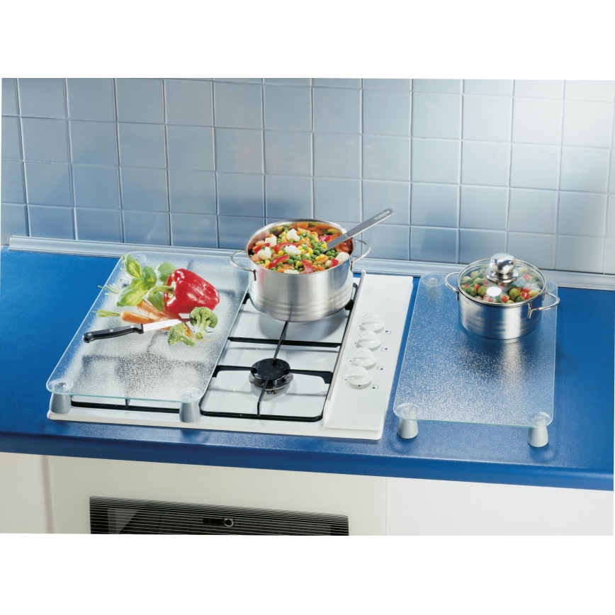 WENKO 2712663100 - Piastra di copertura 30x52 cm trasparente/grigio