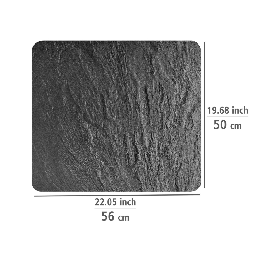 WENKO 2712984500 - Piastra di copertura ABDECKPLATTE - NEUTRO 56x50 cm nera/trasparente