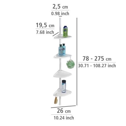 WENKO 3201010100 - Elemento angolare COMPACT 26x195 cm bianco
