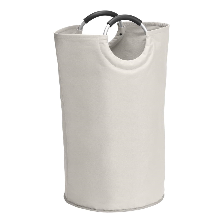 WENKO 3440001100 - Cesto portabiancheria STONE 38x72 cm beige/argento/nero