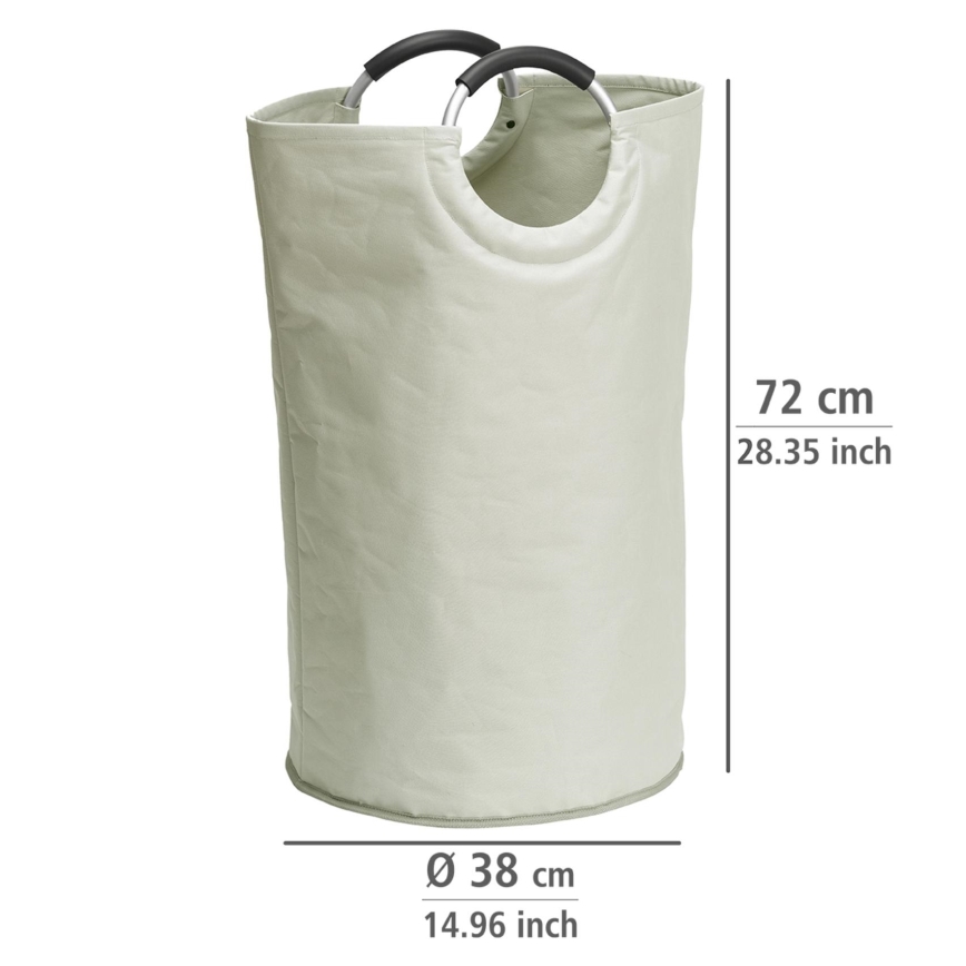 WENKO 3440001100 - Cesto portabiancheria STONE 38x72 cm beige/argento/nero