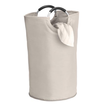 WENKO 3440001100 - Cesto portabiancheria STONE 38x72 cm beige/argento/nero