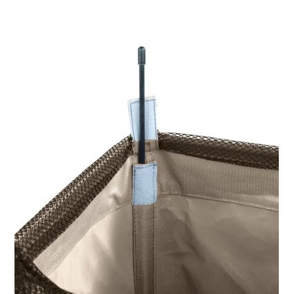 WENKO 3450113100 - Portabiancheria CORNO 18,5x60 cm beige/nero