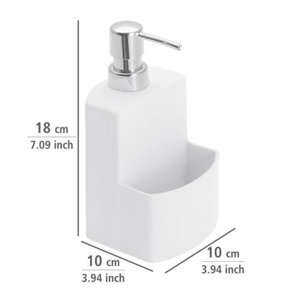 WENKO 3620115100 - Dispenser per sapone FESTIVAL 10x18 cm bianco