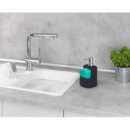 WENKO 3620117800 - Dispenser di sapone FESTIVAL 10x18 cm nero