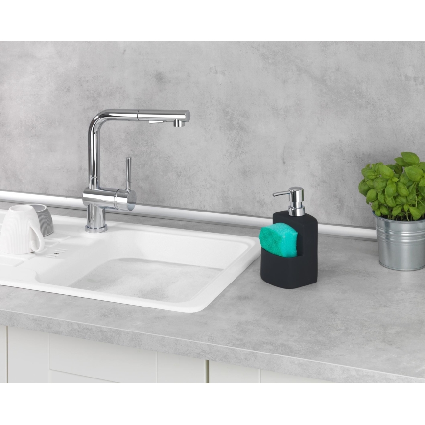 WENKO 3620117800 - Dispenser di sapone FESTIVAL 10x18 cm nero