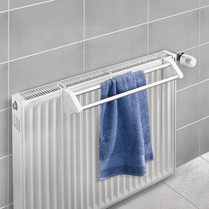 WENKO 3703100 - Stendibiancheria TWIN 60x13 cm argento/bianco