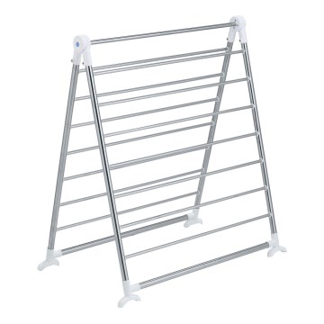 WENKO 3772020100 - Stendibiancheria PROFI 65x150 cm acciaio inox/argento/bianco