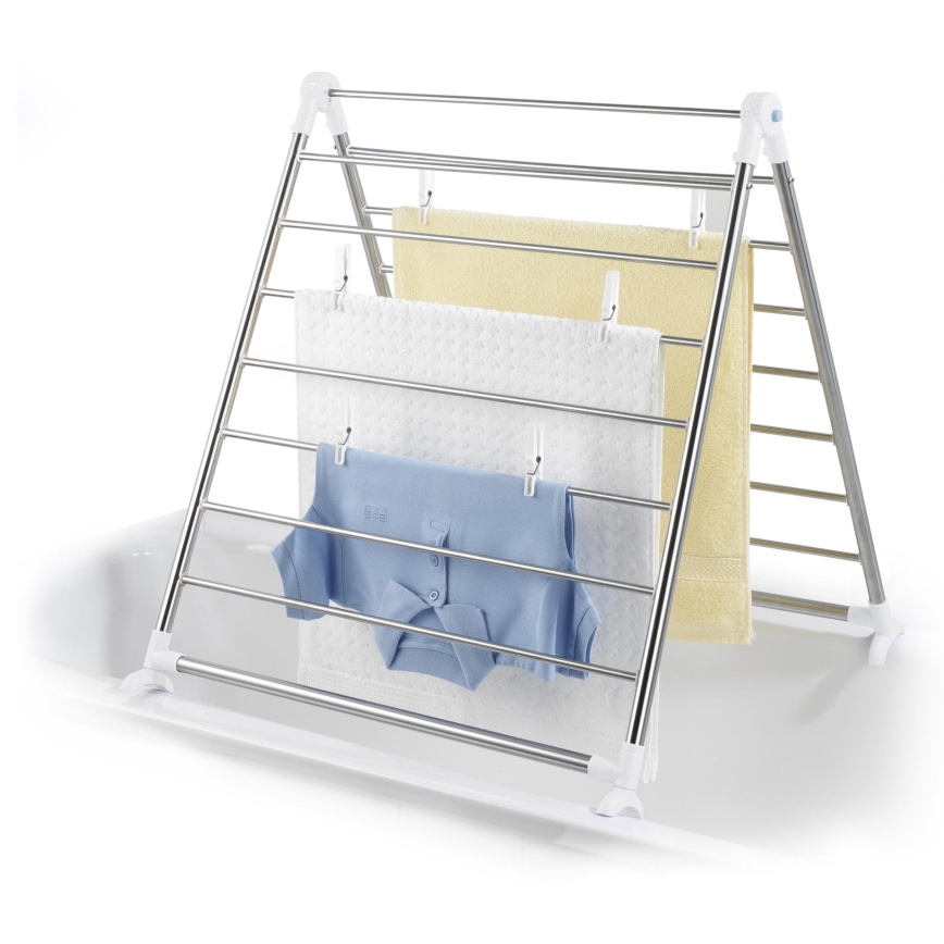 WENKO 3772020100 - Stendibiancheria PROFI 65x150 cm acciaio inox/argento/bianco