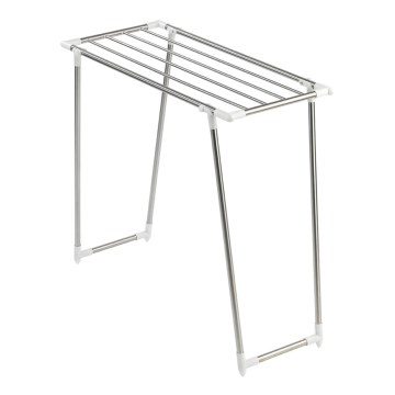 WENKO 3774020100 - Stendibiancheria PROFI SINGLE 87x79 cm acciaio inox/argento/bianco