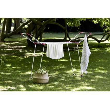 WENKO 3774021100 - Stendibiancheria SUMMER DRY 153x76 cm bianco/rosa