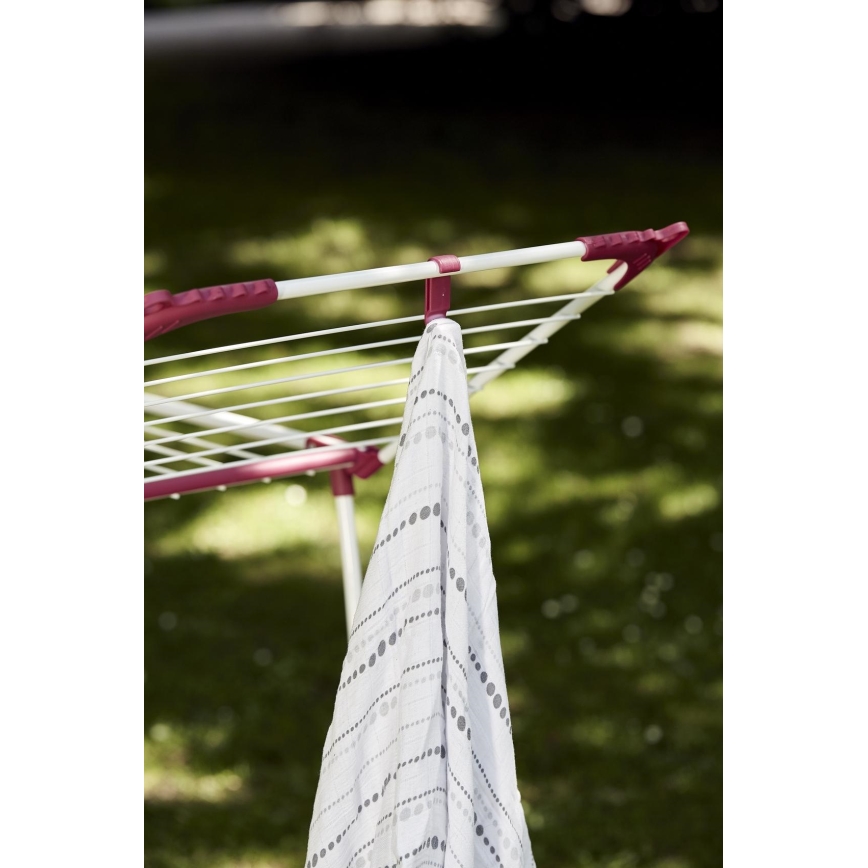 WENKO 3774021100 - Stendibiancheria SUMMER DRY 153x76 cm bianco/rosa
