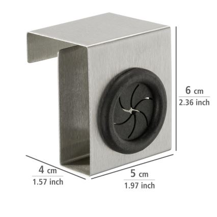 WENKO 4368060100 - Gancio PUSH 5x6 cm argento/nero
