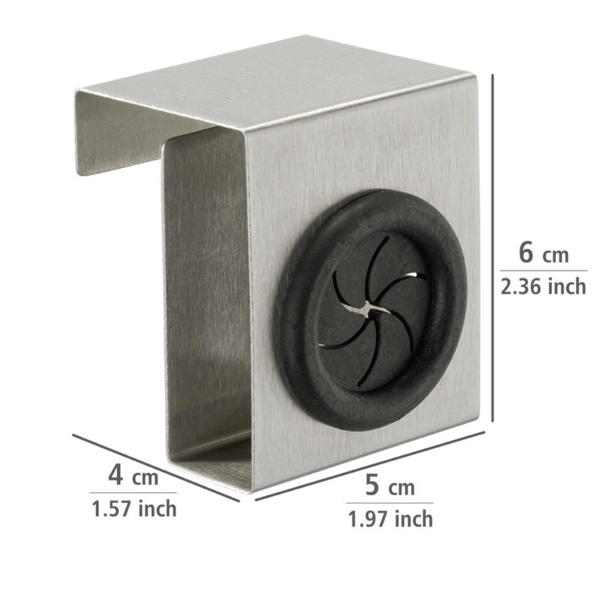 WENKO 4368060100 - Gancio PUSH 5x6 cm argento/nero