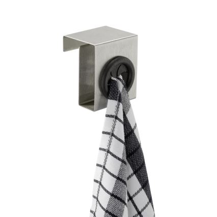 WENKO 4368060100 - Gancio PUSH 5x6 cm argento/nero