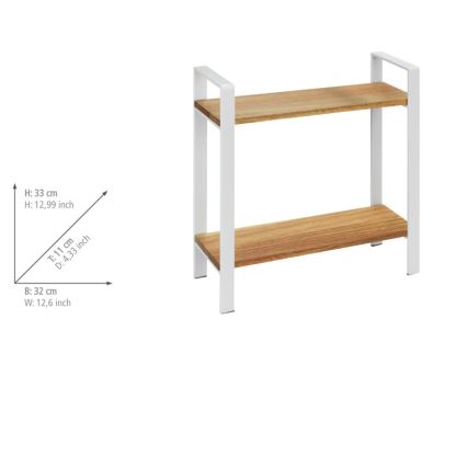 WENKO 53024100 - Mensola LOUISA 32x33 cm bianco/marrone