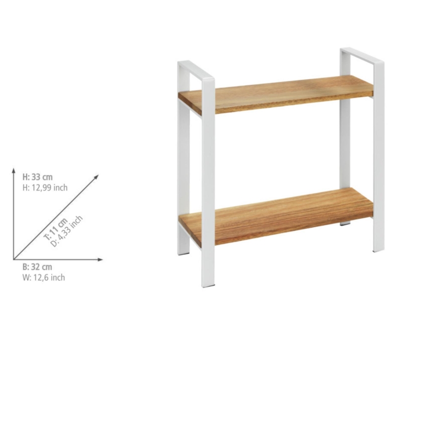 WENKO 53024100 - Mensola LOUISA 32x33 cm bianco/marrone