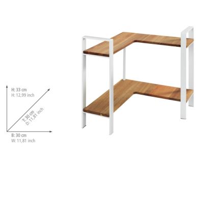 WENKO 53025100 - Mensola LOUISA 30x33 cm bianco/marrone