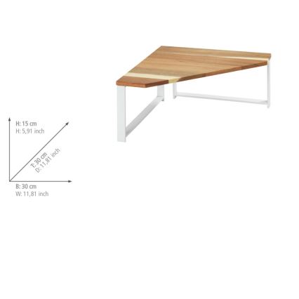 WENKO 53026100 - Mensola LOUISA 30x30 cm bianca/marrone