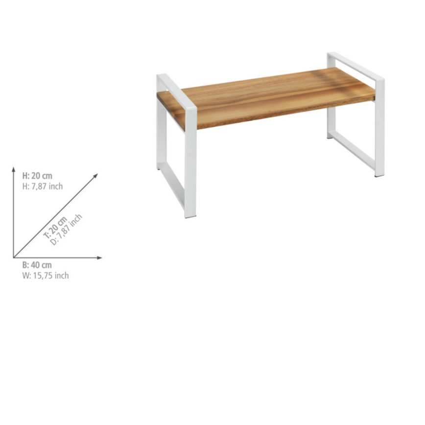WENKO 53027100 - Mensola LOUISA 40x20 cm bianca/marrone