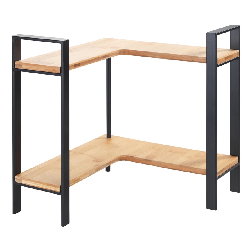 WENKO 53028100 - Mensola LOU 30x33 cm nera/marrone