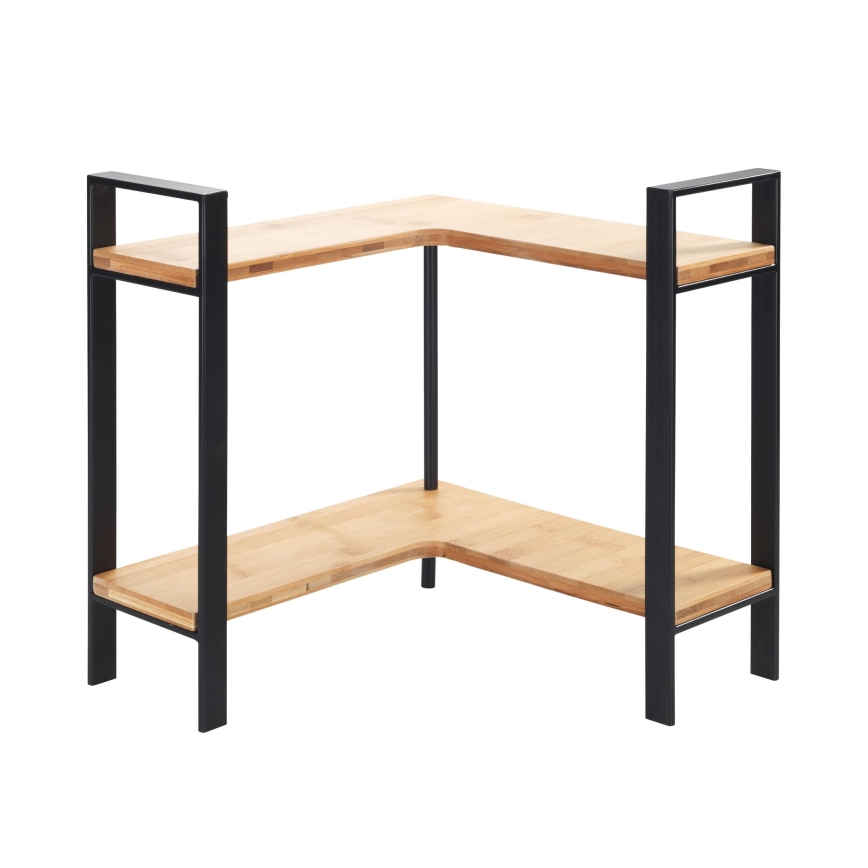 WENKO 53028100 - Mensola LOU 30x33 cm nera/marrone