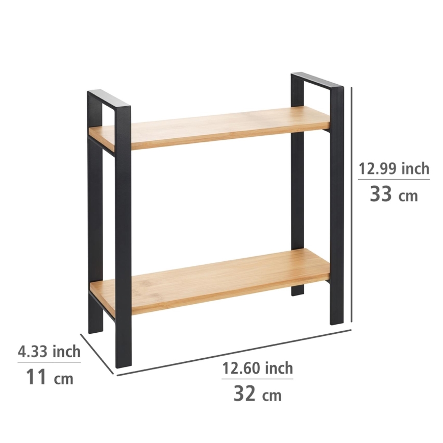 WENKO 53029100 - Mensola LOU 32x33 cm nero/marrone