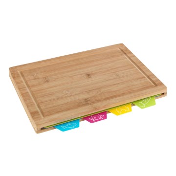 WENKO 53064100 - Tagliere 32,5x22,5 cm marrone/multicolore