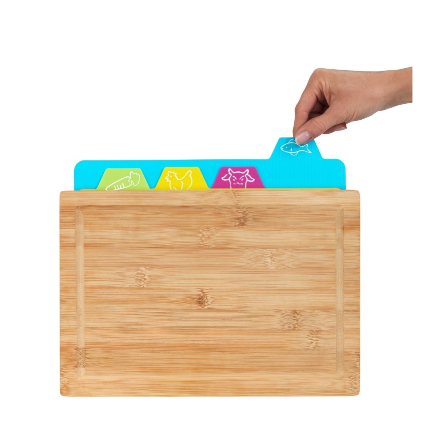 WENKO 53064100 - Tagliere 32,5x22,5 cm marrone/multicolore