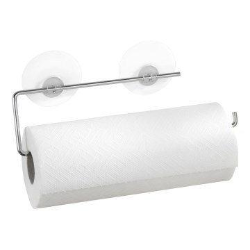 WENKO 53130100 - Supporto per strofinacci STATIC-LOC 30x8,5 cm argento/trasparente