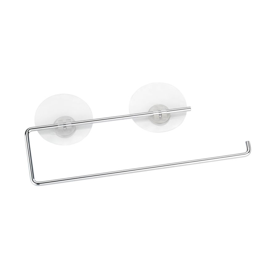 WENKO 53130100 - Supporto per strofinacci STATIC-LOC 30x8,5 cm argento/trasparente