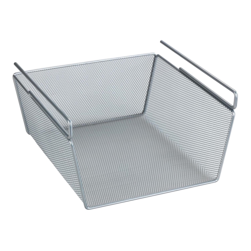 WENKO 53142100 - Cestino 27,5 x 28 cm argento
